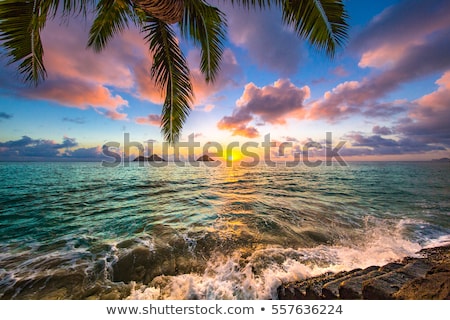 Foto stock: Sunset On Hawaii