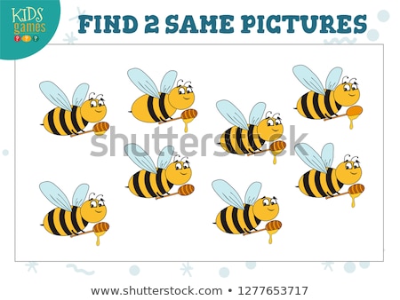 Foto d'archivio: Find Two Same Insect Characters Game For Kids