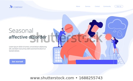 Stock foto: Seasonal Affective Disorder Concept Landing Page