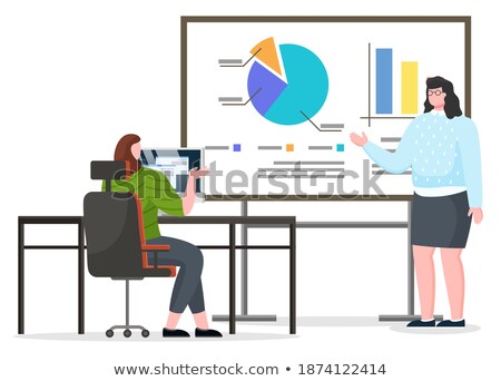 Foto stock: Office Appointment Chart And Diagram On Board