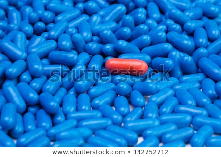 Stock photo: Closeup Bright Red Pills