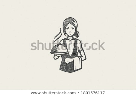 Foto stock: Waitress Silhouette