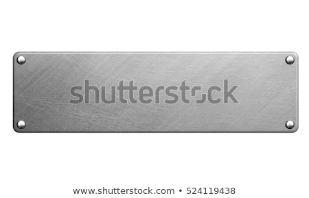 ストックフォト: Silver Metal Plate Background