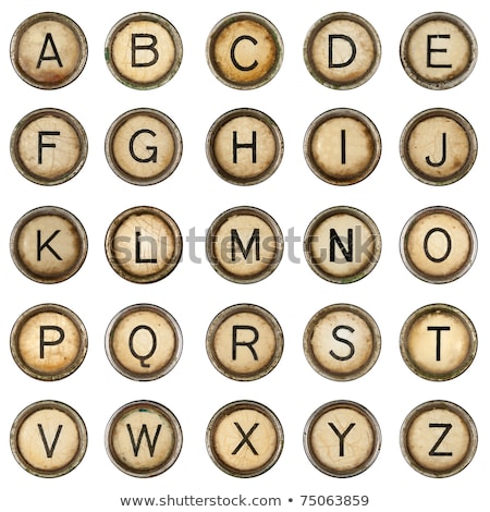 Vintage Typewriter Key Alphabet Zdjęcia stock © grafvision