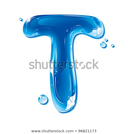 Foto d'archivio: Abc Series - Water Liquid Letter - Capital T  