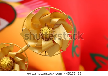 Moulin à vent doré du nouvel an chinois Photo stock © leungchopan