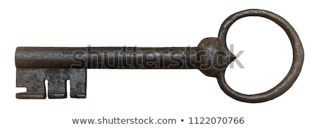 Stok fotoğraf: Old Key On White Background