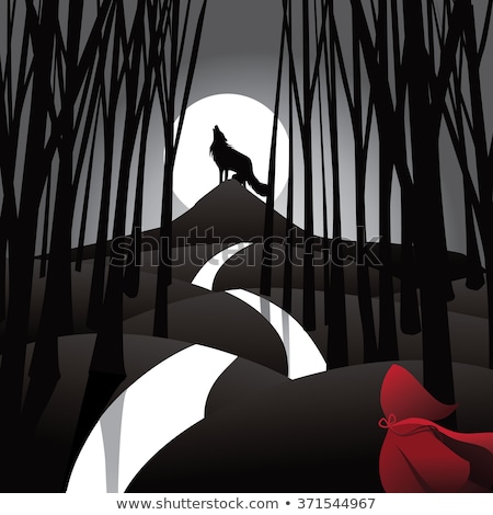 [[stock_photo]]: Scary Little Red Riding Hood And Big Bad Wolf