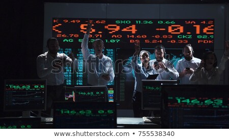 Foto stock: Stock Market Live Feed On Screen