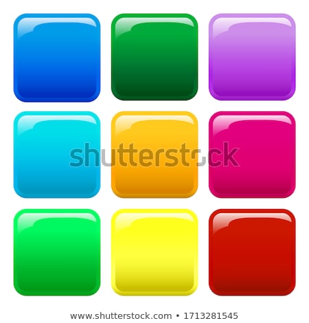 ストックフォト: Social Internet Square Vector Orange Icon Design Set