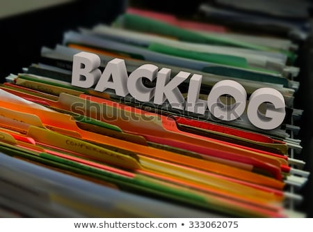 Stok fotoğraf: Backlog File Folders Wait Inefficient Bureaucracy