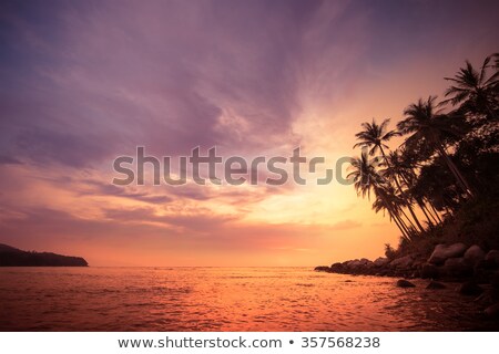 Foto stock: Amazing Colors Of Tropical Sunset Phuket Thailand