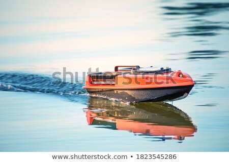 Foto stock: Radio Remote Control Rc Sailing Yacht Boat Simulation Model