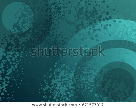 Stock foto: Grunge Cartoon Spotted Halftones Turquoise Modern Background Distress Damaged Circles Overlay Dirty