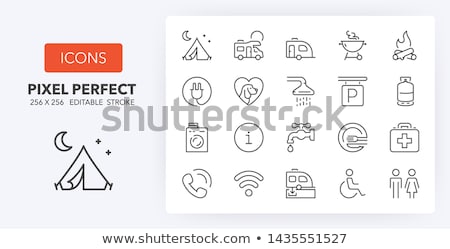 Foto stock: Caravan Line Icon