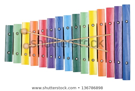 Stock photo: Colorful Wooden Xylophone With Stick