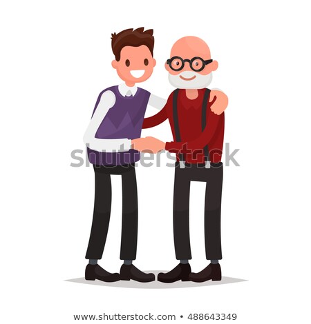 Сток-фото: Generation Male - Grandfather Father Son Grandson Vector Isolated Illustration