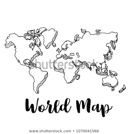 Сток-фото: World Map Hand Drawn Sketch Icon