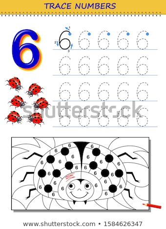 Stock photo: Number Six Tracing Worksheets