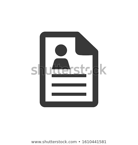 [[stock_photo]]: Icon Of Paper With Person Photo And Text For Resume Concept