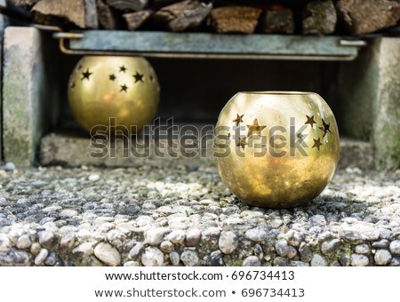 Foto stock: Old Brass Candlestick