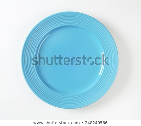 Foto d'archivio: Empty White Blue Dinner Plate