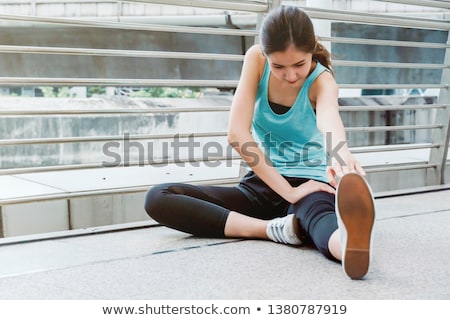 ストックフォト: Beautiful Fit Sportswoman Doing Warming Up Exercises