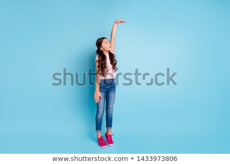 Сток-фото: Blue Measure On Woman Body On White Background Fashion Photo Of