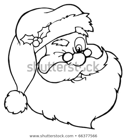 Stok fotoğraf: Santa Claus Head Winks Merry Christmas Fun Vector