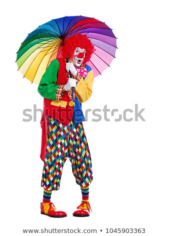 Stok fotoğraf: Happy Clown With Umbrella