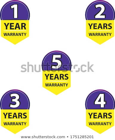 [[stock_photo]]: 4 Years Warranty Yellow Vector Icon Design