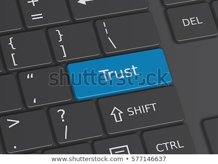 Сток-фото: A 3d Illustration Of The Word Trust Written On The Keyboard