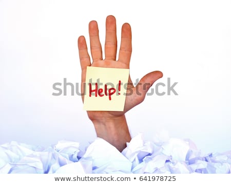 Stock photo: Burnout Businessman With Flying Documents Concept