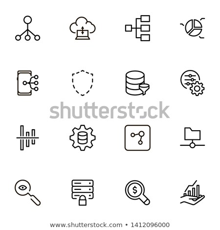 Stockfoto: Binary Information Icon Vector Outline Illustration