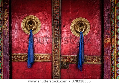 Foto stock: Entrance To A Buddhist Monastery In Ladakh India