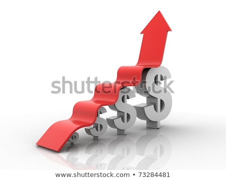 Stock fotó: Moving Up Dollar Graph