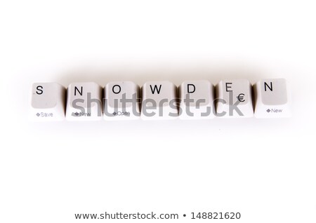 Foto d'archivio: Snowden Word Written With Computer Buttons