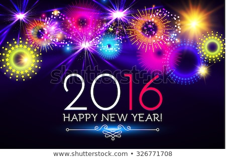 Stok fotoğraf: New 2016 Year Banner Vector Illustration