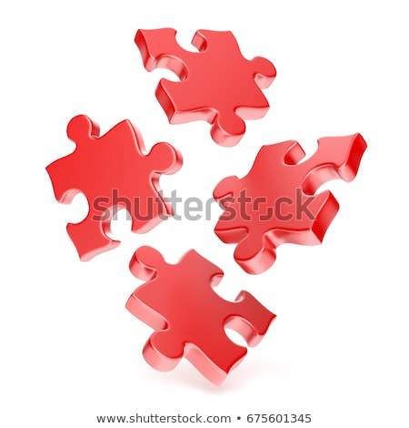 Stock fotó: Red Puzzle