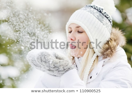 Stockfoto: Lovely Young Woman Wearing Warm Hat