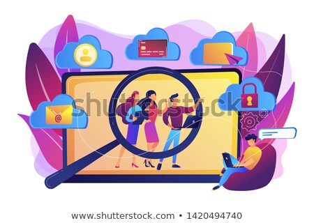 Foto stock: Digital Ethics And Privacy Concept Vector Illustration