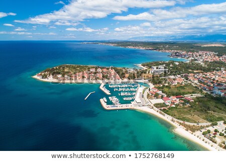 Zadar Puntamika Peninsula Of Zadar Aerial Panoramic View Foto stock © xbrchx