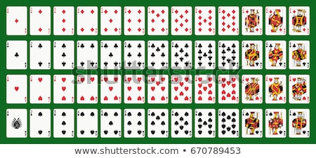 Foto stock: Club Poker Playing Card Vector Illustration