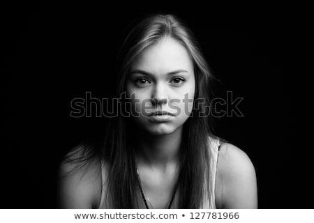 Stock photo: Dark Portrait Woman Depress