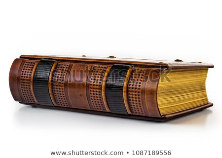 Stock photo: Old Ancient Book With Gold Pages Isolated On White Background