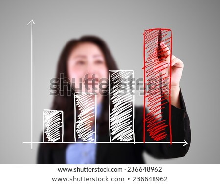 Stock photo: Woman With A Performance Chart