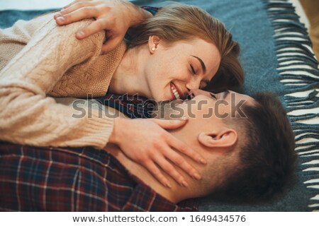 Сток-фото: Intimate Young Couple During Foreplay