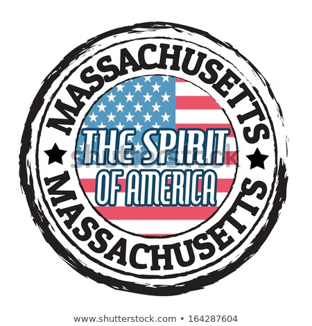 Stok fotoğraf: Massachusetts The Spirit Of America State Stamp