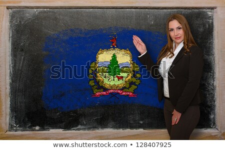 Teacher Showing Flag Ofvermont On Blackboard For Presentation Ma [[stock_photo]] © vepar5