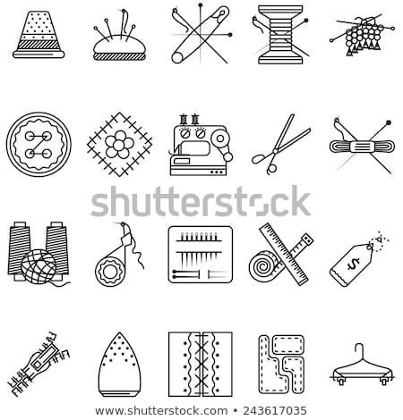 Imagine de stoc: White Line Vector Icons For Handmade Items